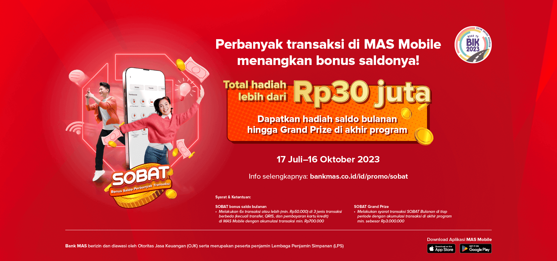 Promo SOBAT: Bonus Saldo Perbanyak Transaksi